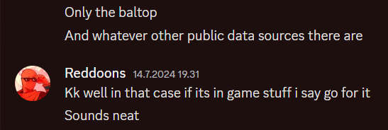 Reddoons giving us the go-ahead