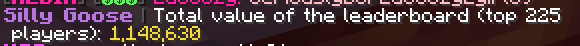 A screenshot of the mod showing the total net worth of the richest people on the server